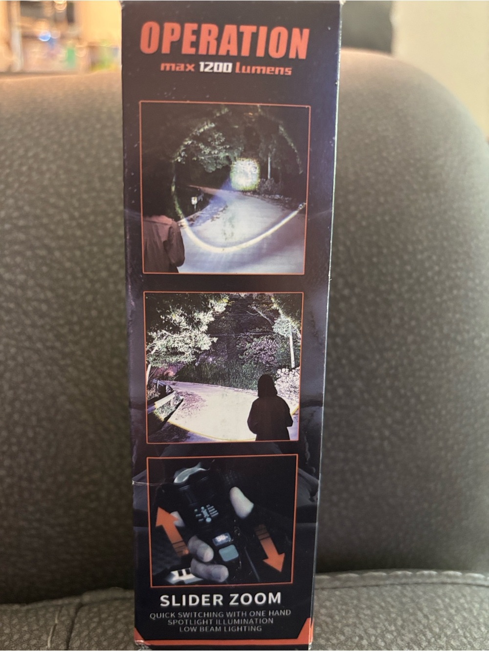 Black USB Rechargeable LED Flashlight - Picture 3 of 3